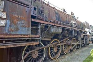 bellissimo vecchio distrutto storico ferrovia in piedi nel il Museo foto