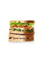 Sandwich isolato su bianca foto