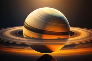 affascinante Saturno. ai generato foto