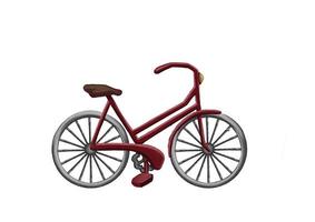 piatto schizzo dettagliato moderno bicicletta, rosso montagna bicicletta. sport attrezzatura oggetto. grafico design o ragnatela design elemento. foto