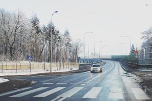 inverno paesaggio con fresco neve e alberi foto