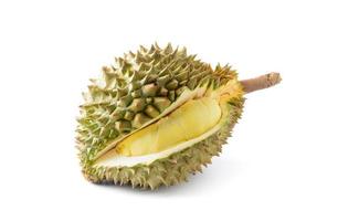 durian isolato su sfondo bianco foto