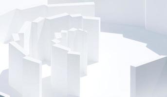 bianca astratto geometrico forme sfondo ideale per manifesto, coperchio, il branding sfondo, striscione, sito web, presentazione. moderno geometria nel minimo concetto. classico e pulire. 3d resa. foto