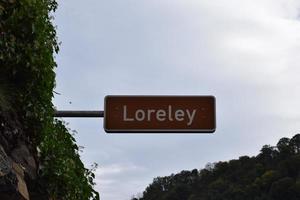 turistico traffico cartello per il loreley foto