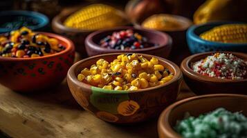 latino cibo, colombiano nazionale cibo. generativo ai foto