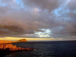 tramonto sul mare foto