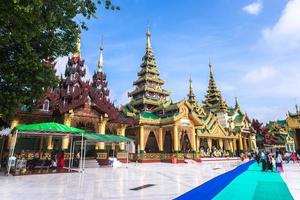 Yangon , Myanmar - luglio 20, 2018-shwedagon pagoda è il maggior parte sacro buddista pagoda nel Myanmar. foto