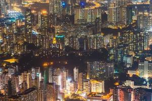 vista aerea della città di hong kong, cina foto