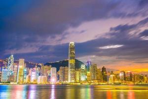 paesaggio urbano della città di hong kong, cina foto