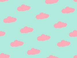 un' carino rosa e blu pastello senza soluzione di continuità modello di il nube con un' sfondo nel spiaggia concetto estate tema, illustrazione foto