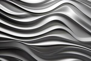 lucido argento ondulato struttura. raggiante sfondo con astratto forme. sfondo con formosa forme. generativo ai foto