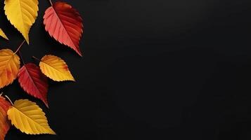 autunno sfondo con caduta le foglie. illustrazione ai generativo foto