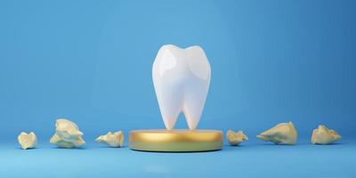 imbiancamento dente trattamento pulizia denti medico dentista assistenza sanitaria spazzolino trattamento radice imbiancamento 3d rendere. foto