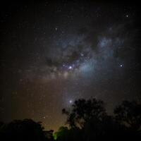 il Visualizza di il cielo a notte è pieno con stelle .generativo ai foto
