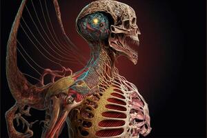 computer generato Immagine di un' umano scheletro. generativo ai. foto