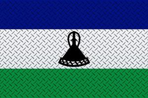 3d bandiera di Lesoto su un' metallo foto