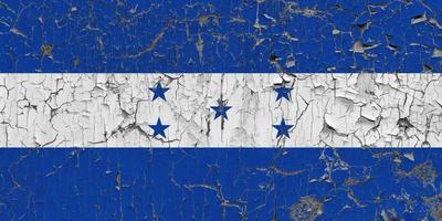 3d bandiera di Honduras su pietra parete foto