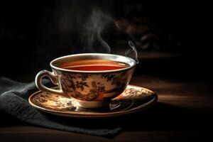 tazza di Tè, asiatico. ai generato foto