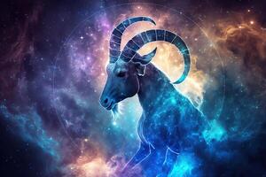 Capricorno, zodiaco cartello, oroscopo, astrologia. generativo ai foto