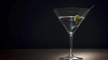 Martini su un' nero sfondo. generativo ai. foto