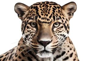 giaguaro davanti Visualizza isolato su bianca sfondo foto