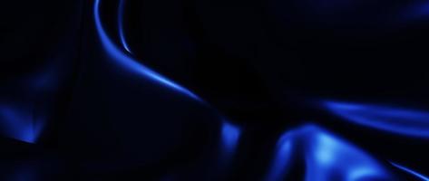 lamina olografica iridescente di seta scura e blu
