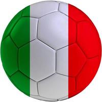 calcio palla con italiano bandiera foto