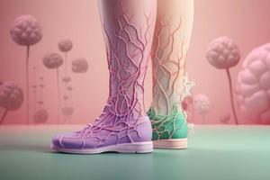varicose vene gambe futurismo. creare ai foto
