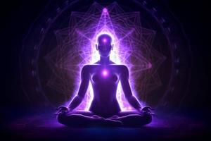 meditazione posa spirituale. creare ai foto