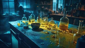 chimici laboratorio, generato ai Immagine foto
