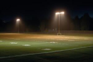 calcio campo. ai generato foto