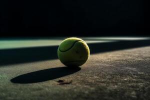 uno tennis sfera. ai generato foto