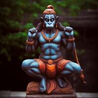 Dio hanuman nel meditazione immagini generativo ai foto