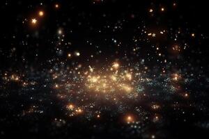 stella sentiero, sfocato movimento di stelle, bokeh a partire dal stelle nel spazio, generativo ai. foto