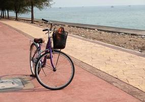 bicicletta di il mare. avventura viaggio giro all'aperto foto