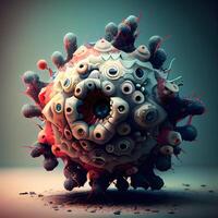 coronavirus 2019 ncov. 3d illustrazione, ai generativo Immagine foto