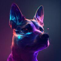 ritratto di un' francese bulldog cane. digitale arte la pittura. foto