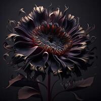ai generativo. ai generato. macro tiro di buio lunatico botanico fiore. può essere Usato per grafico design o casa decorazione. grafico arte foto