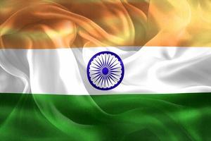 3d-illustrazione di una bandiera dell'India - bandiera sventolante realistica del tessuto foto