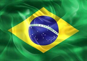 bandiera brasile - bandiera sventolante realistica in tessuto foto