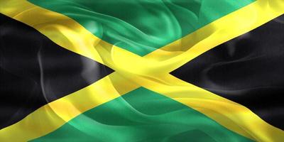 3d-illustrazione di una bandiera della Giamaica - bandiera di tessuto sventolante realistica foto