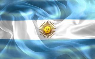 bandiera argentina - bandiera in tessuto sventolante realistico foto