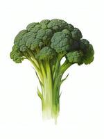 fresco broccoli biologico verdura acquerello illustrazione ai generato foto