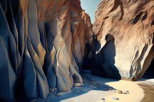 Messico, baja California su, eroso rocce. generativo ai foto