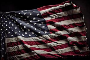 noi americano bandiera. per Stati Uniti d'America memoriale giorno, del veterano giorno, lavoro duro e faticoso giorno. generativo ai foto