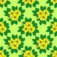 senza soluzione di continuità modello di grande giallo fiori su un' verde sfondo, struttura, design foto