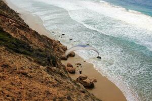 costa del Mar Mediterraneo nel nord di Israele. foto