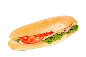 Sandwich isolato su bianca foto