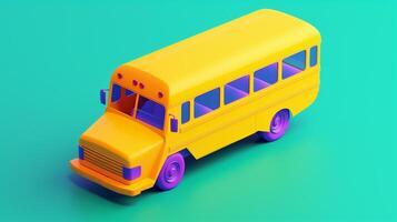 giallo scuola autobus nel trend colore tavolozza per pubblicità con generativo ai foto