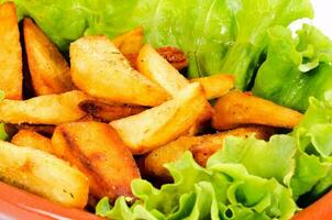 francese patatine fritte nel aria friggitrice foto